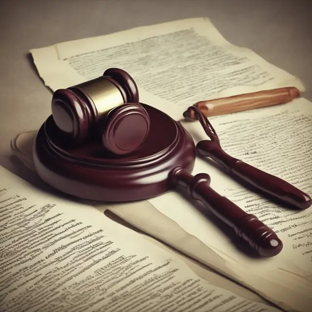 Judge holding a gavel taps on open lawbooks, representing securities acts and regulations.