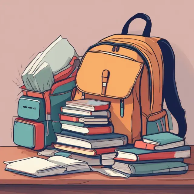 Student preparing for the Series 9/10 Exams with books and study materials