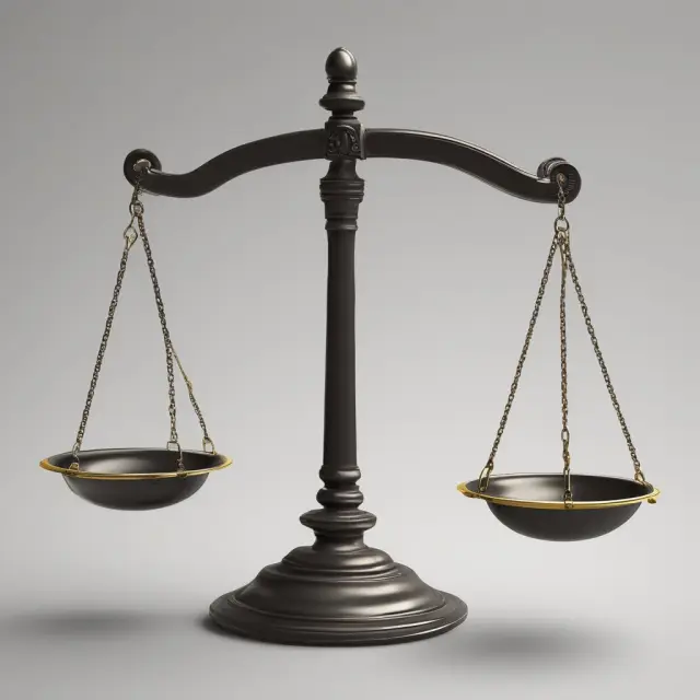 Image of two scales balancing, one labeled 