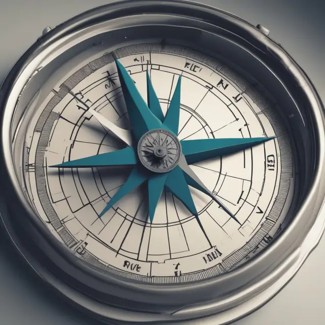 ISM Index gauge displaying spinning sector wheels and a service sector compass, representing economic health and industry trends