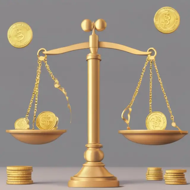 Scale weighing taxes against golden coins signifying severance pay