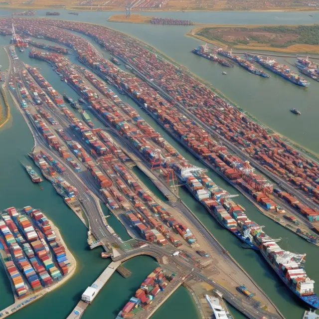 Visual comparison of SEZ and FTZ: one as a thriving oasis and the other as a bustling port, emphasizing their distinct advantages in terms of regulations and incentives