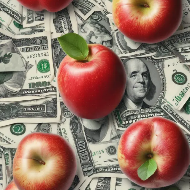 Apple, Amazon, and General Motors apples symbolizing their respective SG&A expenses