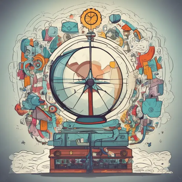 An intricately detailed business ecosystem flourishing with interconnected components representing selling, general, and administrative expenses