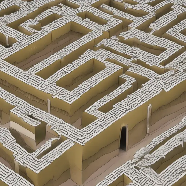 A metaphorical depiction of a maze filled with intricately designed share certificates, symbolizing the challenges companies face in managing and tracking these documents.