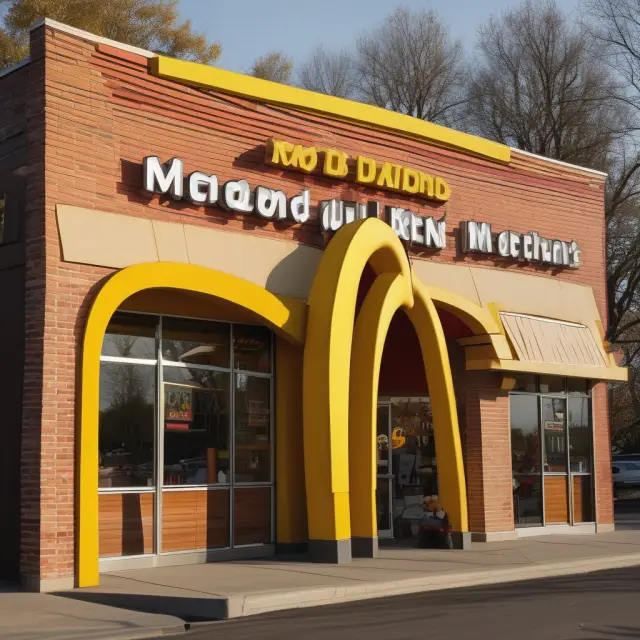 Golden Arches merging with the morning sun, symbolizing McDonald