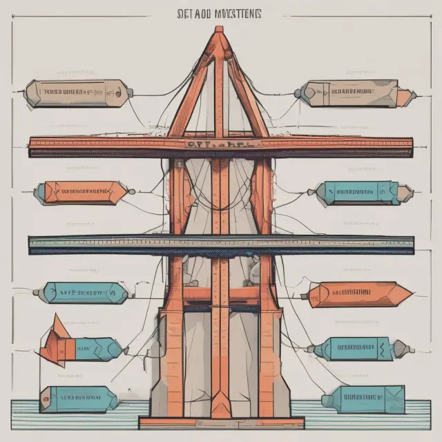 A bridge made up of multiple share class pillars symbolizing various investment options with varying fees, expenses, and long-term implications.