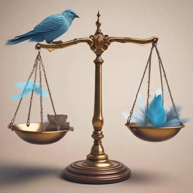 Balance scale with tangible assets (weights) and intangible assets (feathers), representing their role in maximizing shareholder value