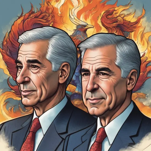 Two mythical phoenixes representing Carl Icahn and Bill Ackman, resurrecting corporations through shareholder activism