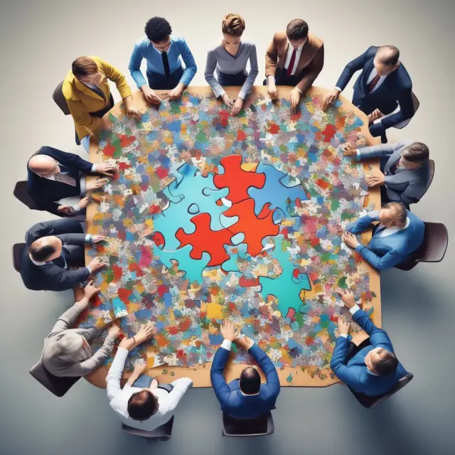 Shareholders examining the remnants of a business