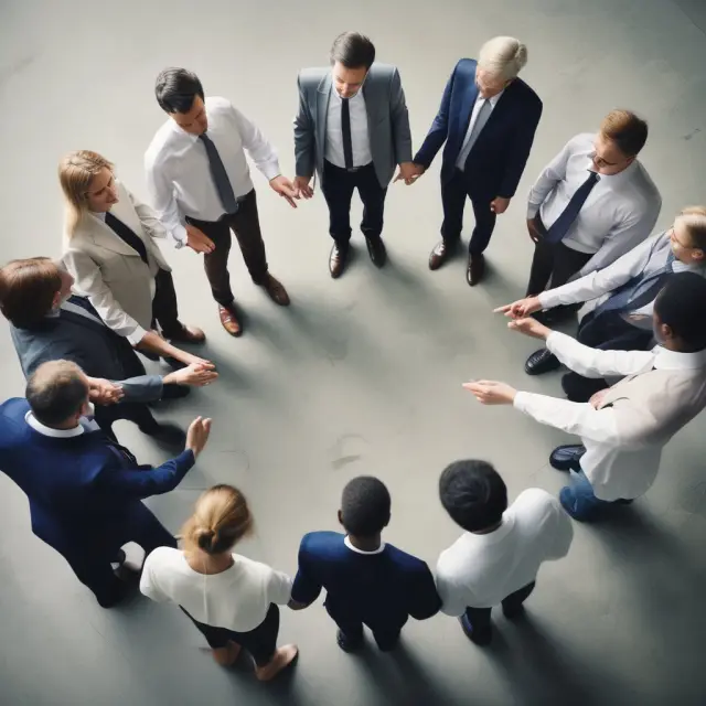 Shareholders unitedly protecting their ownership, illustrating pre-emptive rights