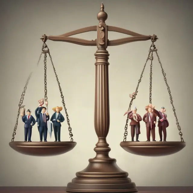 Shareholders balancing fair pricing scales, symbolizing just and equitable share transactions.