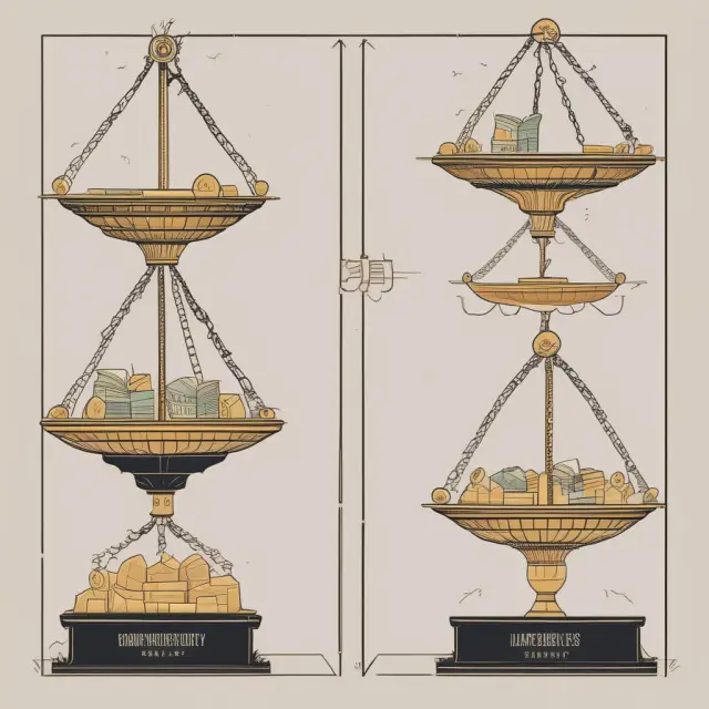Three golden scales: Shareholder equity in balance with market value and book value