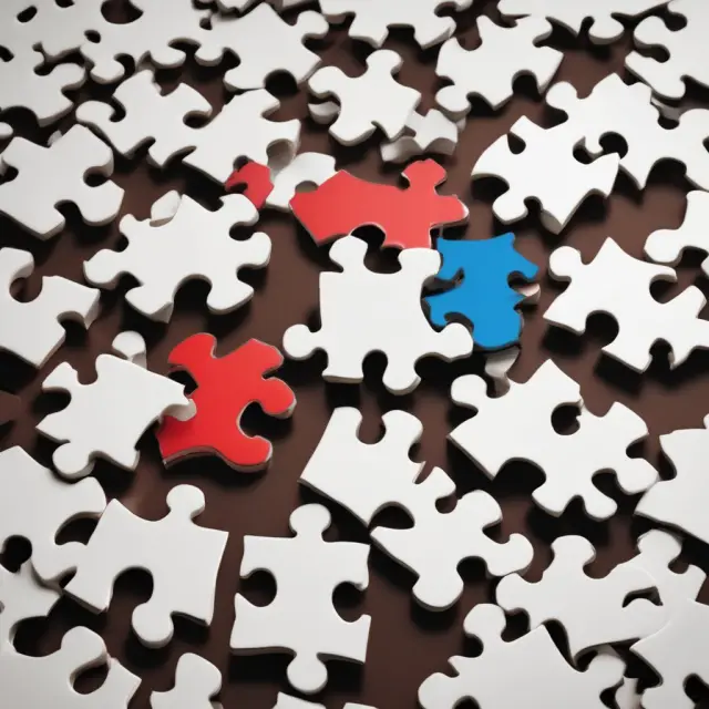 A jigsaw puzzle depicting various financial statement pieces coming together to form the shape of shareholder equity