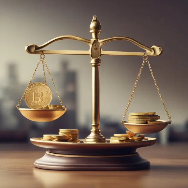 Balance scale with gold coins symbolizing SVA and net income, emphasizing the importance of cost of capital.