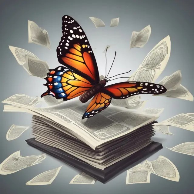 A monarch butterfly symbolizing share buybacks emerging from company