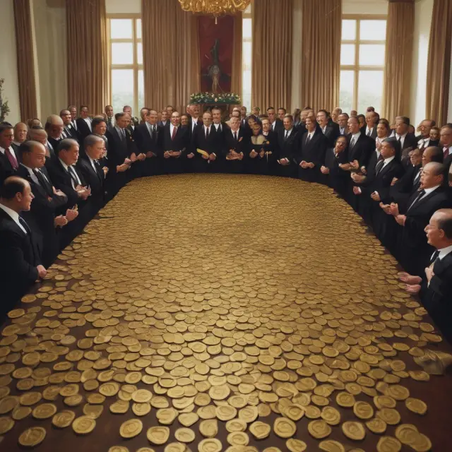 Image of shareholders enjoying gold coins symbolizing dividends as reward for their patience in investing.