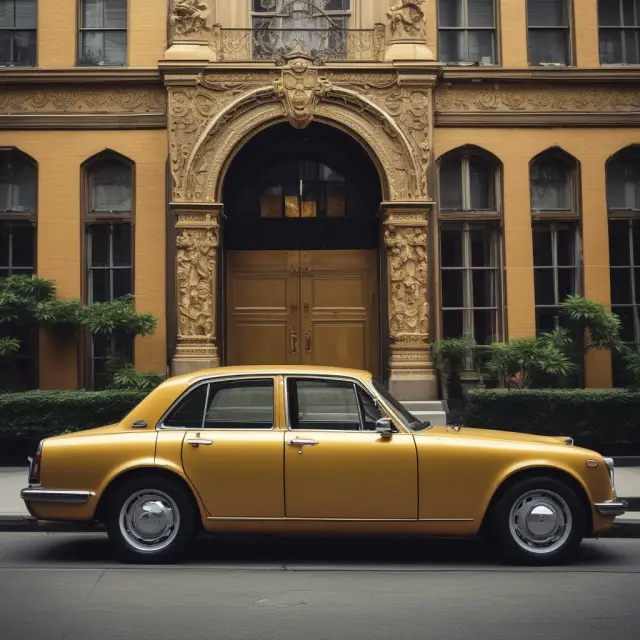A golden car representing Uber and an open door symbolizing Airbnb, illustrating the success of disruptive sharing economy platforms