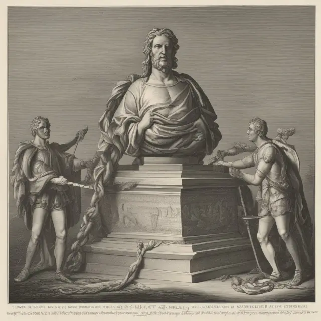 A person unraveling a Gordian knot, symbolizing the challenges faced in clarifying antitrust laws with the Sherman and Clayton Acts