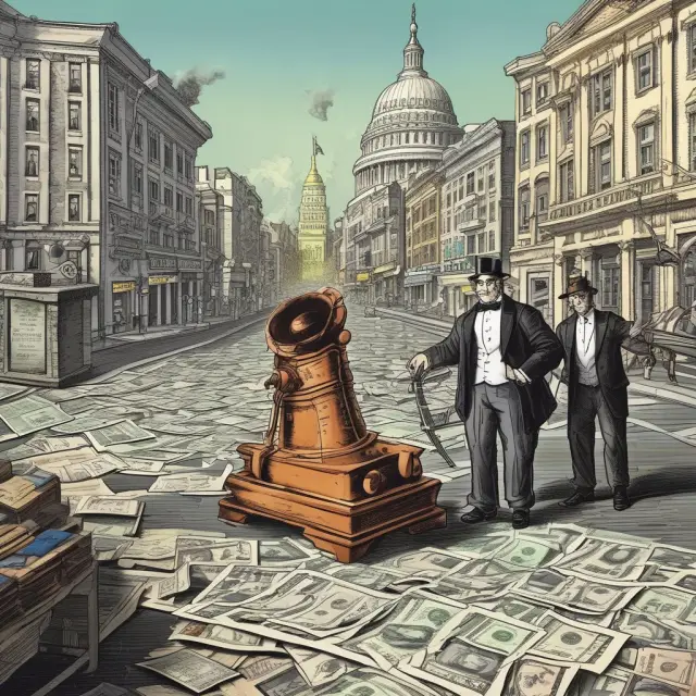 Image of the Sherman Antitrust Act breaking monopolies in oil, telecommunications, and technology industries