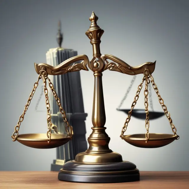 Justice scales tilted in favor of competition with a chained monopolist undergoing Sherman Antitrust Act penalty