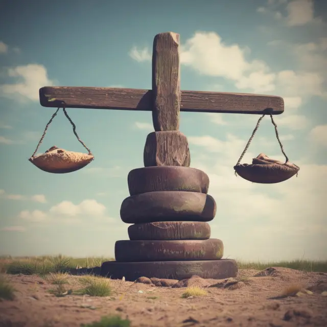 A seesaw illustrating the risk vs. reward of Short Calls, symbolizing potential gains and losses.