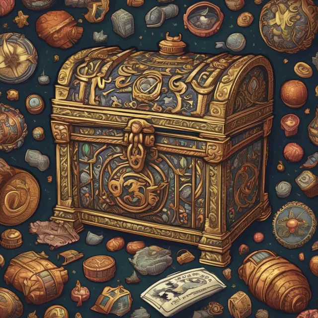 A metaphorical treasure chest filled with various short-term investment options, such as CDs, money market funds, high-yield savings accounts, and Treasury bills.