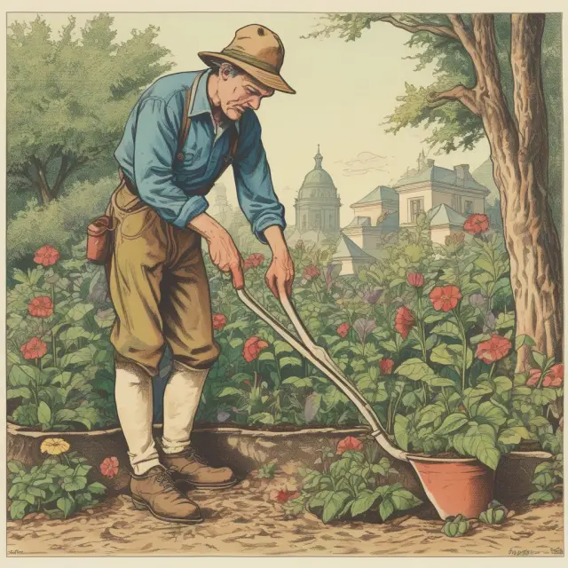 A garden hose pours water into an underfunded pension plan, symbolizing government intervention for sustainability