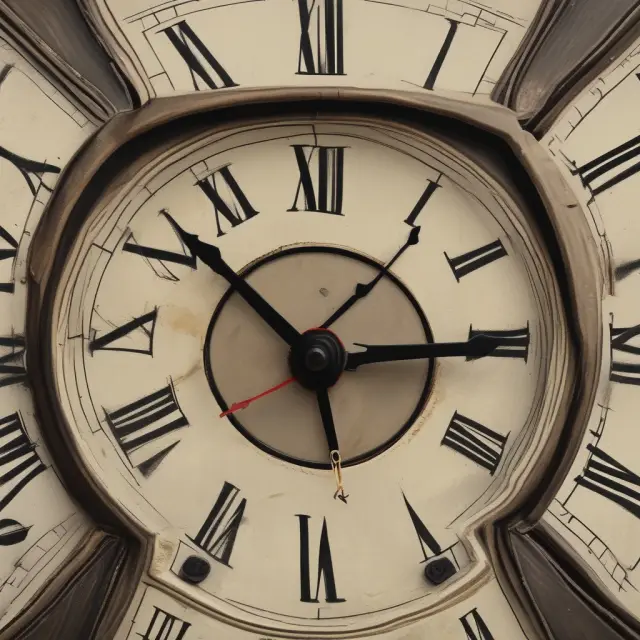 An old-fashioned clock displaying inaccurate short interest data, symbolizing the limitations and false signals that can arise from outdated short interest reports