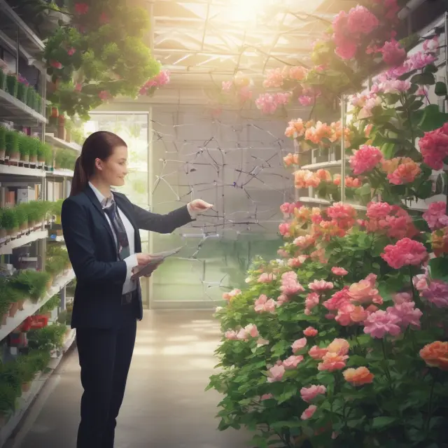 An entrepreneur holding a seedling amidst golden coins, symbolizing capital infusion. Behind them, a network of professionals collaborating represents business development support.
