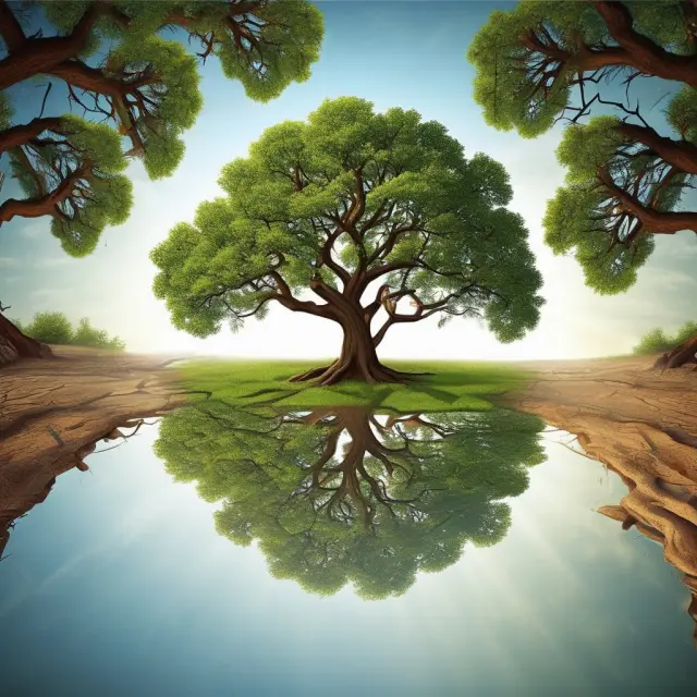 Two hands, one holding a tree, the other a seedling - symbolizing silent partners providing financial support and occasional guidance for the growth of thriving businesses