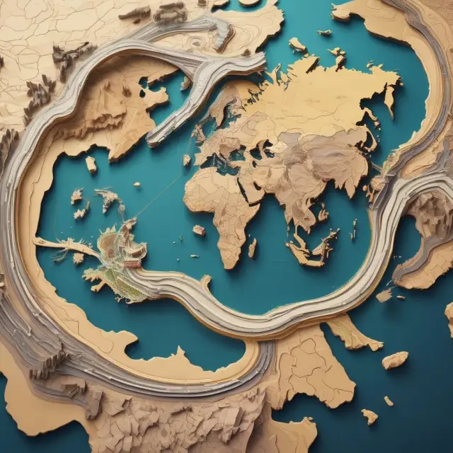 Image of a balanced scale tilting towards China, representing the Belt and Road Initiative