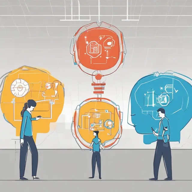 Collaborative giants IBM, P&G, and Google depicted as powerful elephants tearing down walls between departments, symbolizing the power of breaking silos in organizations.