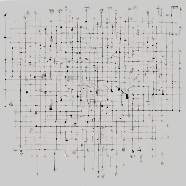 Randomly selected numbers connecting corresponding companies within a population graph