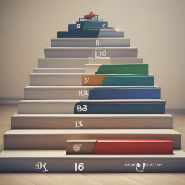 A staircase representing Six Sigma certification levels: White Belt, Yellow Belt, Green Belt, Black Belt, Master Black Belt, and Champion, each step symbolizing professional advancement