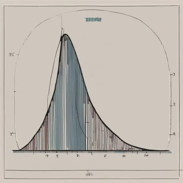 A bell curve with positive and negative skewness, representing right-skewed and left-skewed distributions in finance.