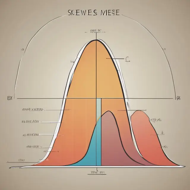 An image showing a bell curve with a long right tail symbolizing positive return skewness and its impact on financial modeling