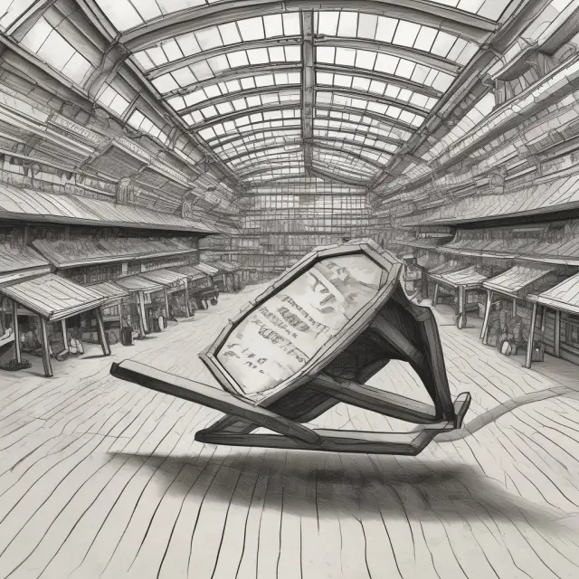 A see-saw with market venues representing the seesaw
