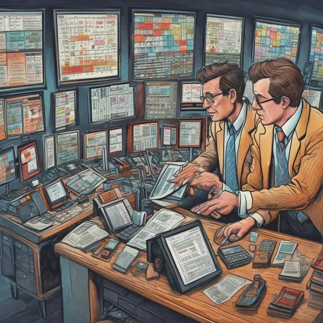 A trader skillfully navigating stock charts while employing limit orders, proper timing, advanced technology, and reducing order sizes to tame market volatility and minimize slippage risk