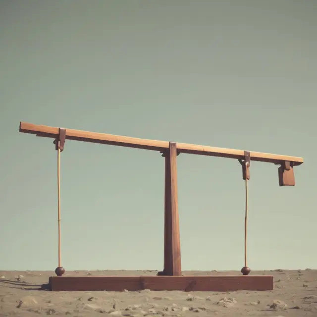 See-saw representing the balance of bids and asks as market slippage occurs