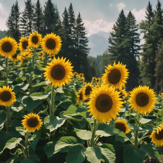 A field of sunflowers (small caps) growing taller than a forest of trees (large caps), symbolizing their historical outperformance