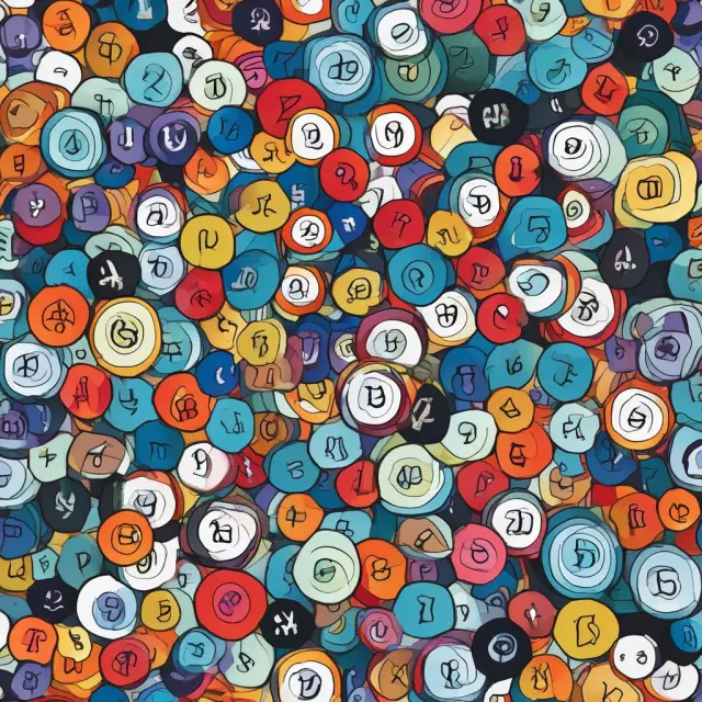 A vibrant swirl of colorful circles representing small-cap stocks from the Russell 2000 Index