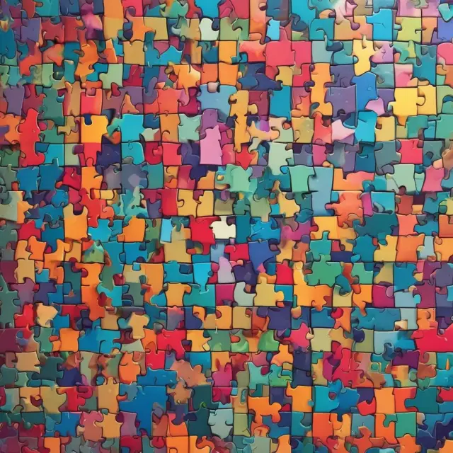 A collection of small cap stock puzzle pieces coming together to form a beautiful, growing mosaic, symbolizing the potential for significant returns and diversification in an investment portfolio