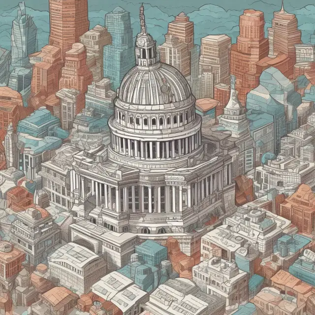 Illustration showing a mosaic of government support for SMEs through tax incentives, loans, and funding programs.