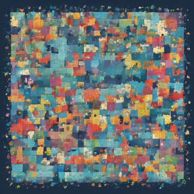 An image of a colorful mosaic with interconnected puzzle pieces representing SMEs