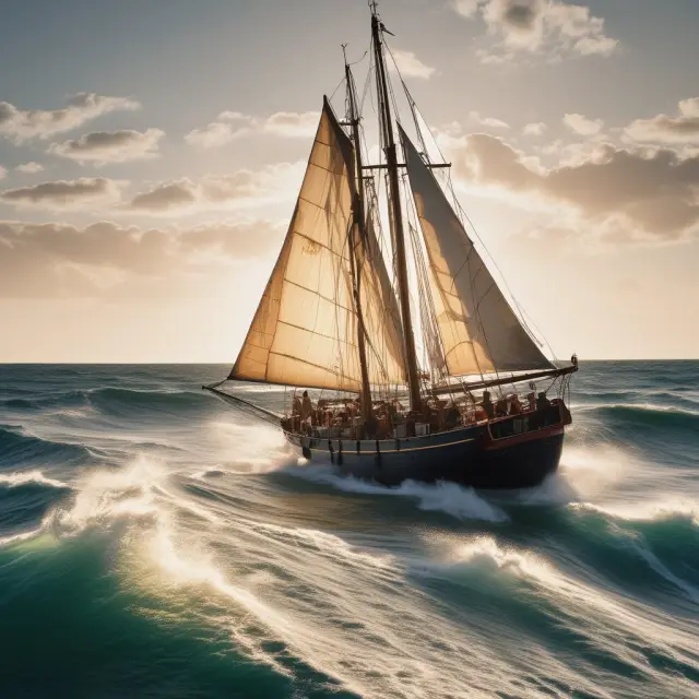 A trailblazing ETF sailing through a sea of dividend growth, represented by the Vanguard Dividend Appreciation Index Fund (VIG), surrounded by stocks with consistent dividend increases