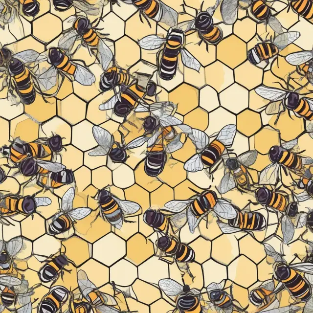 Bees building a honeycomb filled with various investment factors representing smart beta ETFs and their focus on rules-based weighting methodologies