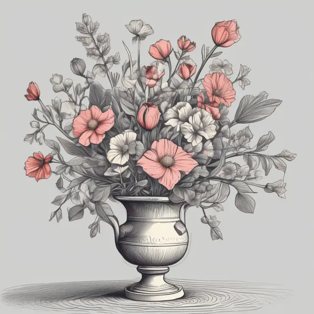 Self-executing smart contract garden compared to a fragile traditional contract vase in a metaphorical exploration of their differences.