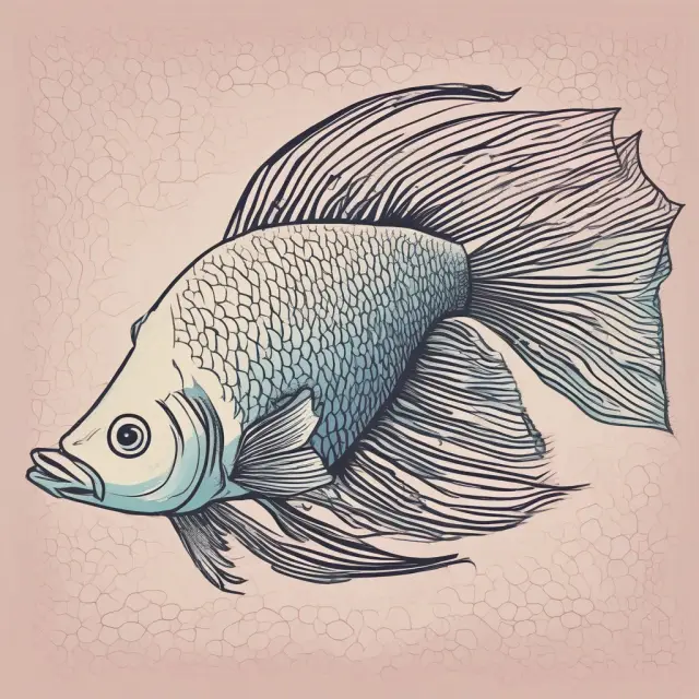 A beta fish navigating the Security Market Line, symbolizing a security