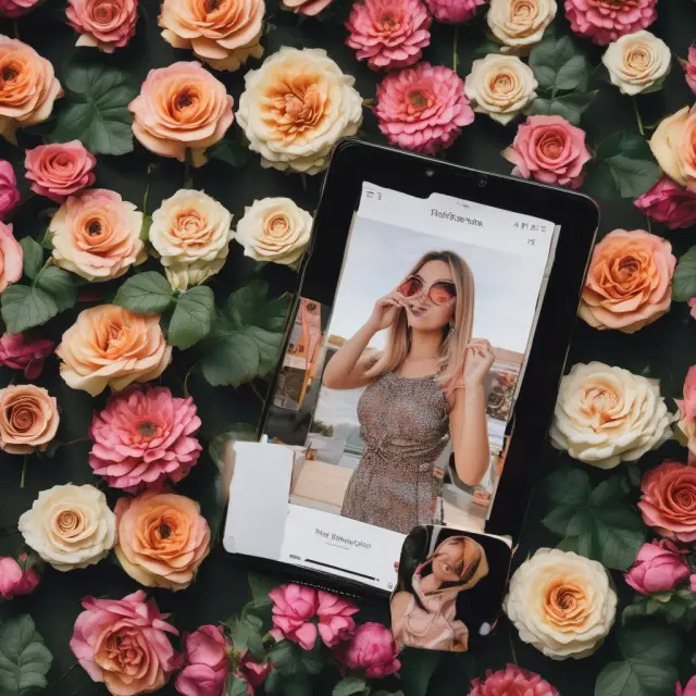 A flowering tree representing Instagram growth, with blooms symbolizing hashtags, Stories, Reels, and influencer collaborations